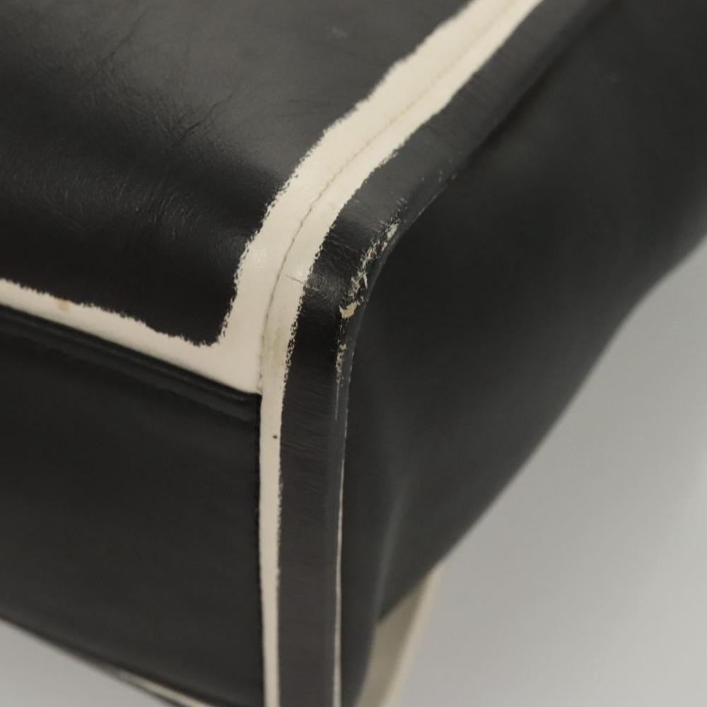 PRADA Hand Bag Leather Black White Auth 122125 - Picture 16 of 16